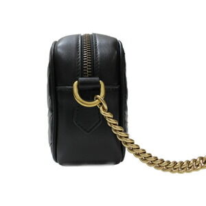 Gucci Leather Marmont GG Bag Black Quilted Black